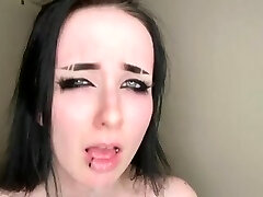 Choking myself within an inch of my life on a big black dildo Choking myself within an inch of my life on a big black dildo