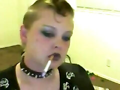 Sexy Goth Smoking Fetish