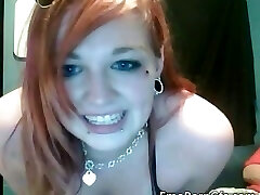 Chubby redhead punk teen making out