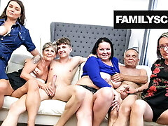 Pounded up Grandpa and Grandson Sunday Orgy