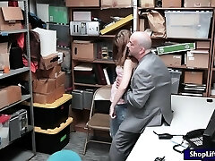 Thief Ariel Mcgwire boinked by LP officer in LP office