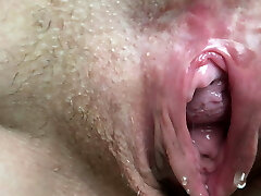 Close-Up Of My Wide Open Pissing Pussy