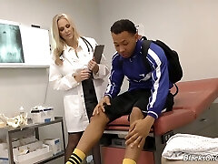 Jaw dropping doctor Julia Ann pulverizes one black young dude