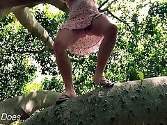 Wifey Saw A Tree And Had To Climb It But Forgot Her Undies