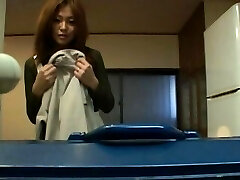 Late night video of super-naughty Japanese MILF Karen Hayashi giving head