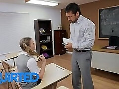 Dirty (Ashley Lane) squirts on teachers massive dilf dick - Squirted