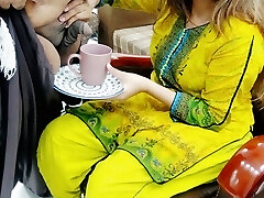 Desi Office Madam Drinking Man Chowder With Coffee Of Office Fellow With Hindi Audio
