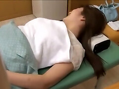 Huge-chested Jap teen screwed in voyeur erotic massage movie