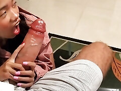 Big Dick Crazy Bastard Pushes Fellate His Curved Monster - POV