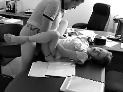 Boss fucks my wife at the office on hidden webcam. This secretary is real slut