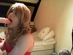 Crossdressers red lingerie solo performance Crossdressers red lingerie solo performance