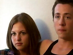 Young couple with old guy