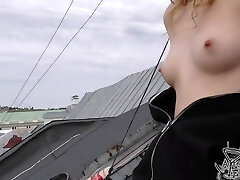 Public Rooftop Blowage In Old Town Riga Latvia - AfterHoursExposed