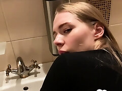 Having sex in the public douche is fun