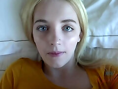Adorable blonde babe with blue eyes, Kate Bloom did her best to make her roommate jism
