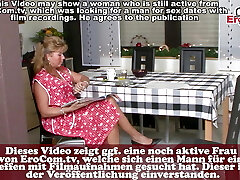 German blonde mature milf get fucked in kitchen