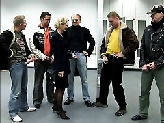 Mature blonde in stocking is penetrated in all holes Mature blonde in stocking is penetrated in all holes