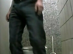 Dangled Bulge Jeans In Public Toilet