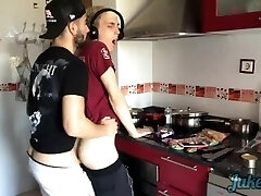 my beau fucks me in the kitchen