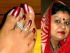 Spicey INDIAN AUNTY Wants It On Her Soles And Face
