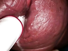 Double Cum and Urethral Insertion in My Fat Cock