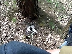 pissing together with my acquaintance behind a tree COMPILATION