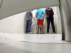 Boys caught having hump in a public rest room