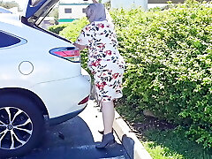 I can't believe I suck the guy in the parking pile cock and swallow his cum - Plus-size SSBBW, meatpipe Cumshot, Cumshot In Mouth, hijab