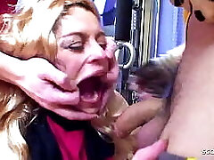 Slim Mature Mom Seduce to Three-way DP Sex by 2 Young Boys