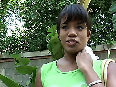 Killer black whore sucks dick and enjoys it in her smooth-shaven tight cunt