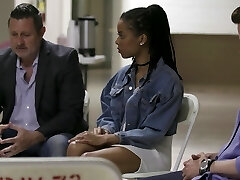 Ebony pornstar Kira Noir loves to be fucked by her white chief