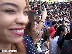 Jamie Marleigh in Jamie Gets To Meet Giraffes Face To Face To Feed Them - ATKGirlfriends