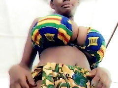 African Model Show Massive Tits