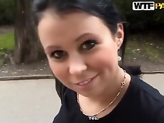 Ebony haired Krystinka gets filmed in close up Ebony haired Krystinka gets filmed in close up