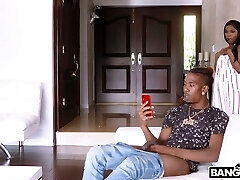 Wonderful black hottie Sarah Banks is so into petting strong black pipe Wonderful black hottie Sarah Banks is so into petting strong black pipe