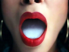 Ebony mouth full of plums