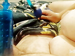 toying with a pump then a handjob toying with a pump then a handjob