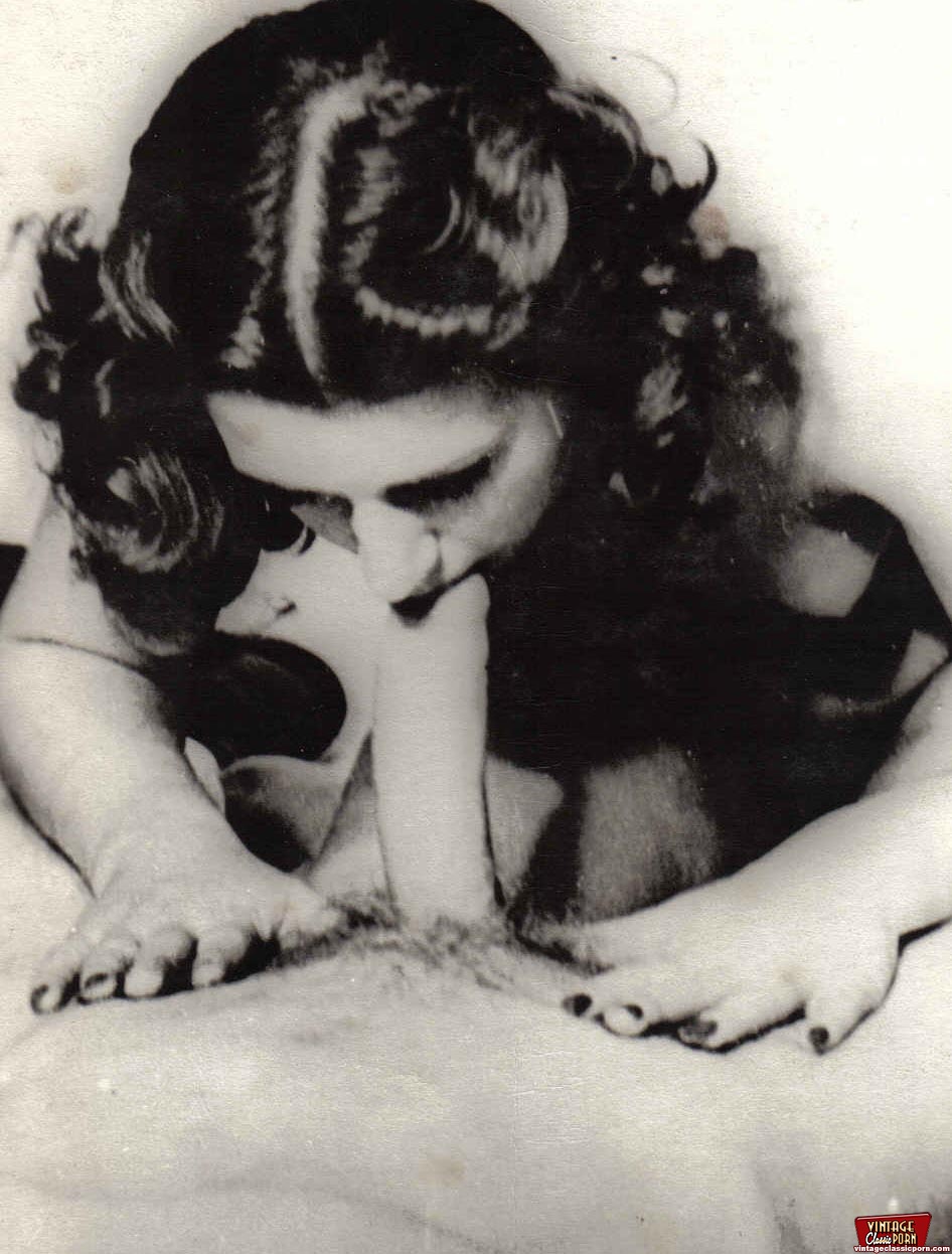 Vintage Classic Blowjobs - Fifties blowjob girl nude