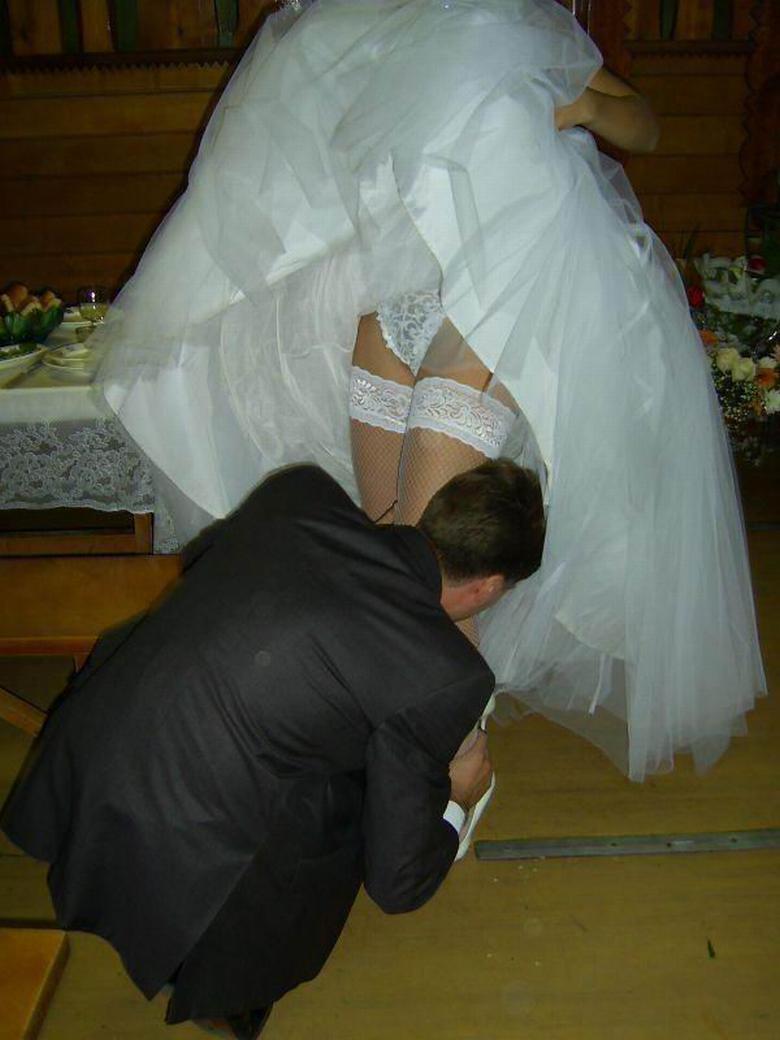 Russian Wedding Upskirt - Bride upskirt