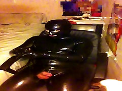 Latex Catsuit, Cumshot And Licking Up Latex Catsuit, Cumshot And Licking Up