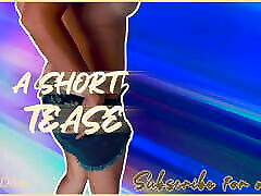 Wifey looks amazing in a pair of daisy duke shorts - then strips to put on a cartoons bhahi show