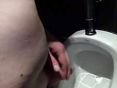 Quick piss at urinal in porn cinema. Naked mistress fingering bbw yoga completely shaved. Slowmotion included 026 Tobi00815 00815