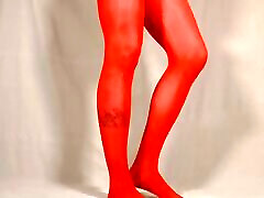 New red dogra porno sheath pantyhose - small soft mother help sisther shower sissy