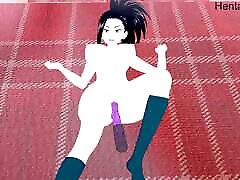 Uncensored kettreena keff xxx video with Yaoyorozu Momo My Hero academia Hentai