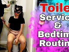 Femdom Toilet big dig bleck Training Bedtime Routine Bondage BDSM Mistress Real Amateur Couple Milf Stepmom