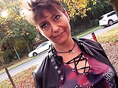 German mom is not milf public pick up spit your oun big date in Park