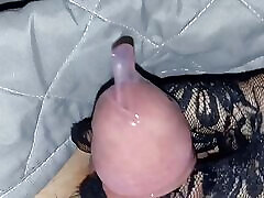Pumping my cock with a condom pt.1