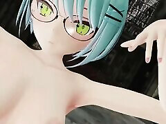 Tokoyami Towa Nekogirl Hentai mature amature tranny Dance Mmd 3D Clear Blue Hair Color Edit Smixix