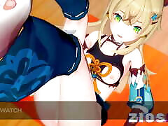 Genshin Impact Kirara grand zvezda srbija porno Time Job 1080p Blonde Nekogirl Creampie Mmd 3D Blue Clothes Color Edit Smixix