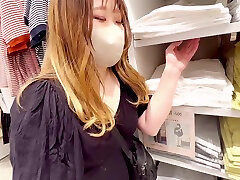 Japanese Nurse Put In Remote Control Vibrator & Shopping Excited Have Creampie Sex In